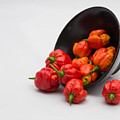 Tipped Over Bowl of Hot Peppers